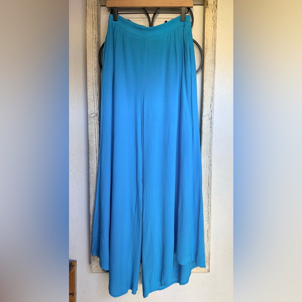 VICI Collection-FORE Wide Leg Flowy Pants | Women’s Medium | Turquoise